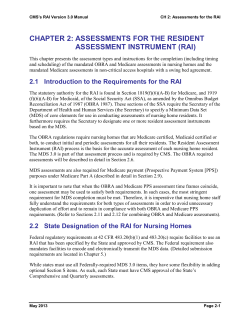 chapter 2: assessments for the resident