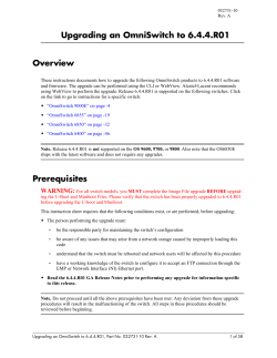 OS6850E AOS 6.4.4 R01 Upgrade Guide