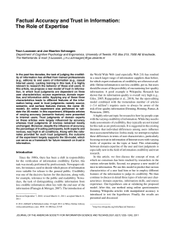 Factual accuracy and trust in information: The role of expertise