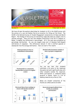 Newsletter 16 April 2010 - Jacksonville State University