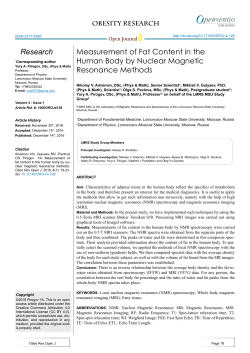 Measurement of Fat Content in the Human Body by Nuclear
