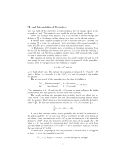 Physical Interpretation of Derivatives