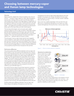 Choosing between mercury-vapor and Xenon lamp