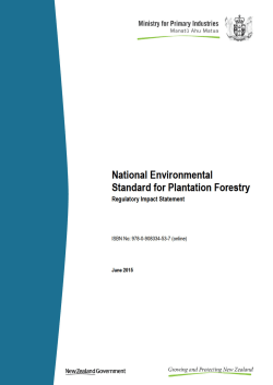 National Environmental Standard for Plantation Forestry