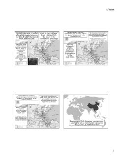 Introduction to The Cold War 1945