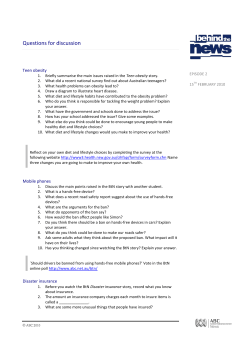 Questions for discussion