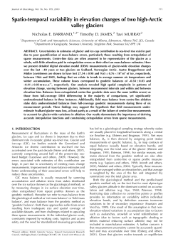 Spatio-temporal variability in elevation changes of two high