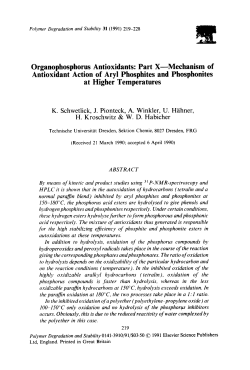 Organophosphorus Antioxidants: Part X Mechanism