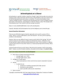 Achondroplasia at a Glance