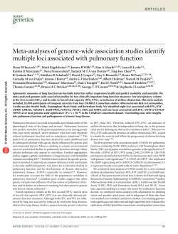 Meta-analyses of genome-wide association studies identify