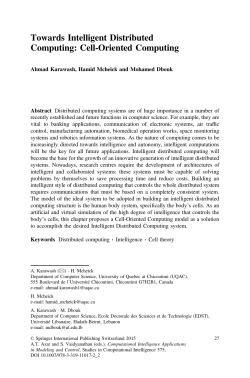 Towards Intelligent Distributed Computing: Cell