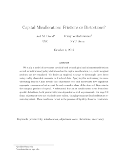 Capital Misallocation: Frictions or Distortions?