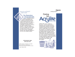 Caring for ACRYLITE sheet