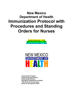 Immunization Protocols - New Mexico Department of Health