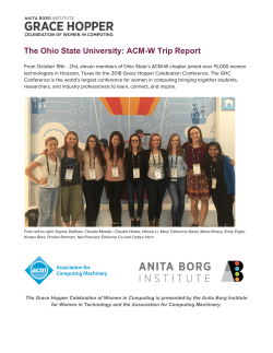 2016 Grace Hopper Trip Report - ACM-W