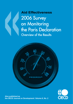 2006 Survey on Monitoring the Paris Declaration
