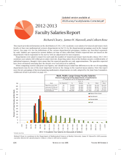 2012-2013 Faculty Salaries Report
