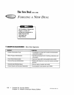 The New Deal (1933-1938)