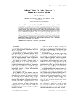 On Eagle`s Wings: The Parkes Observatory`s Support of the Apollo