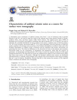 Characteristics of ambient seismic noise as a source for surface