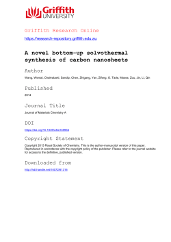 A novel bottom-up solvothermal synthesis of carbon nanosheets