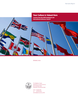 Your Culture Is Valued Here - Allegheny County Analytics