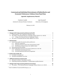 Contextual and Individual Determinants of Redistributive and