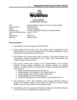 Parking Utilization Study and Future Impact Analysis