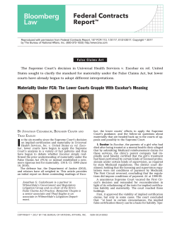 Materiality Under FCA: The Lower Courts Grapple With