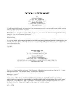 Federal Usurpation