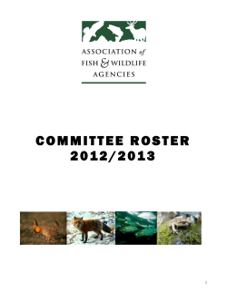 committee roster 2012/2013 - Association of Fish and Wildlife
