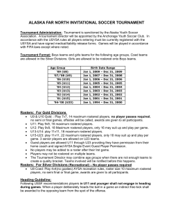Tournament Rules - Anchorage Youth Soccer Club