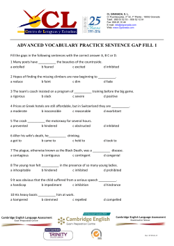 Sentence Gap Fill 1