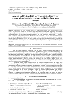 Analysis and Design of 220 kV Transmission Line Tower (A