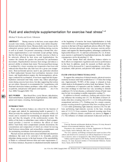 Fluid and electrolyte supplementation for exercise heat