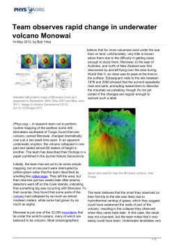 Team observes rapid change in underwater volcano