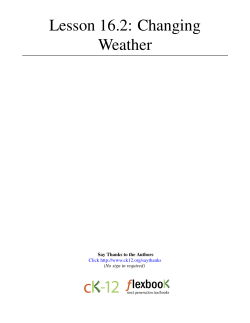 Lesson 16.2: Changing Weather