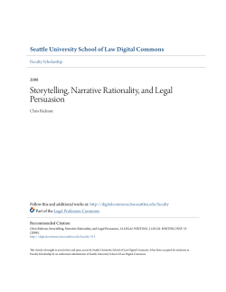 Storytelling, Narrative Rationality, and Legal Persuasion