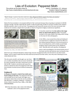 Lies of Evolution: Peppered Moth