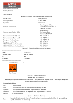 Material Safety Data Sheet Iron(III) bromide MSDS# 13519 Section 1