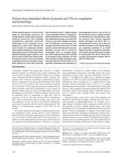Distinct dose-dependent effects of plasmin and TPA