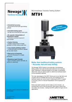 Microhardness Traverse Testing System MT91 speed