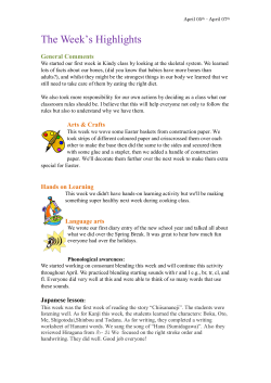 The Week`s Highlights