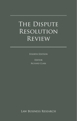 The Dispute Resolution Review