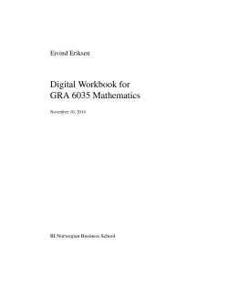 Digital Workbook for GRA 6035 Mathematics