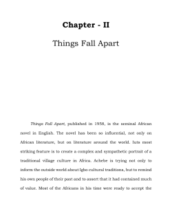 Chapter - II Things Fall Apart