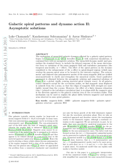 Galactic Spiral Patterns and Dynamo Action II: Asymptotic Solutions
