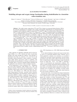 Modelling nitrogen and oxygen isotope fractionation during