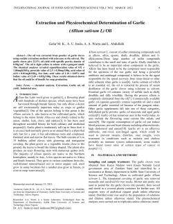 Extraction and Physicochemical Determination of Garlic