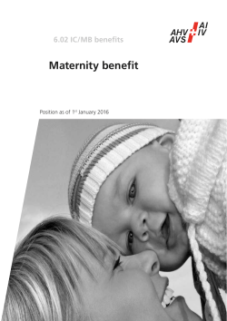 Maternity benefit - Informationsstelle AHV/IV
